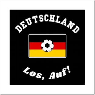 ⚽ Deutschland Football, Schwarz-Rot-Gold, Los Auf! Team Spirit Posters and Art